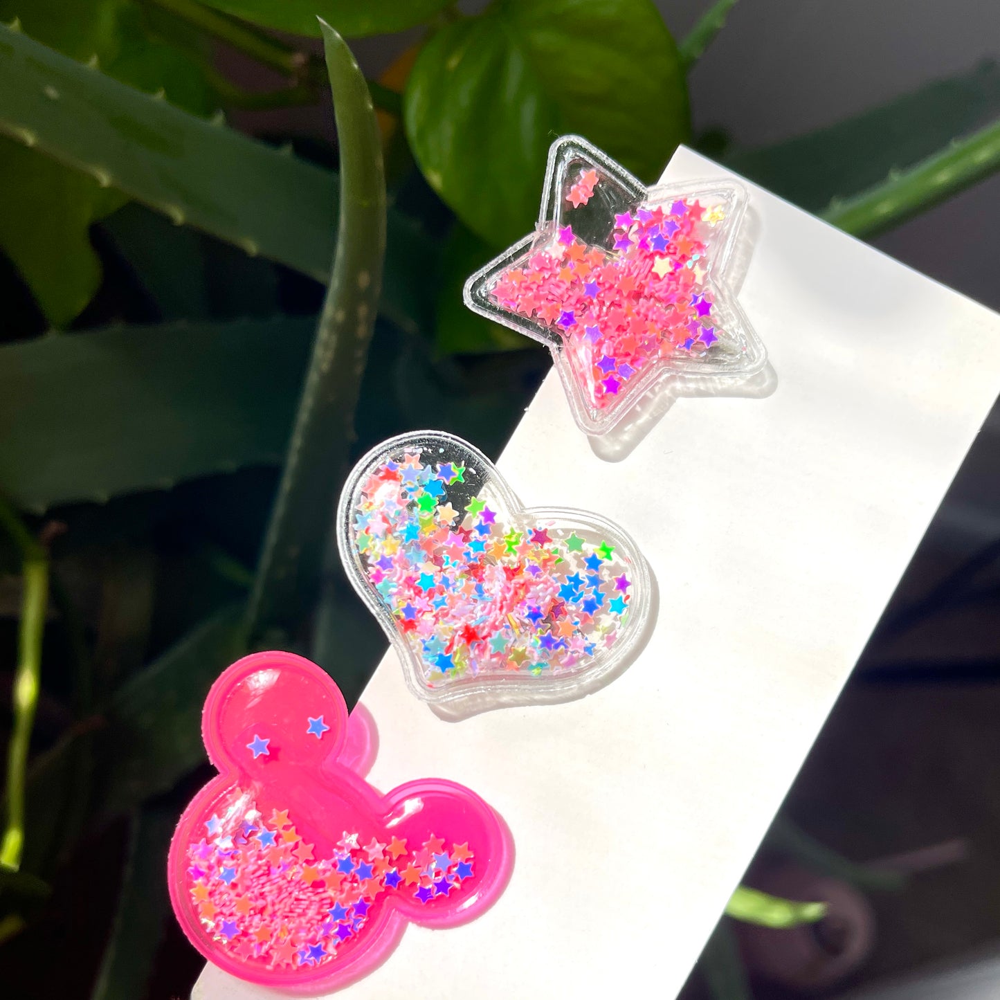 3pcs Kawaii Holographic Hair Clips Handmade :)