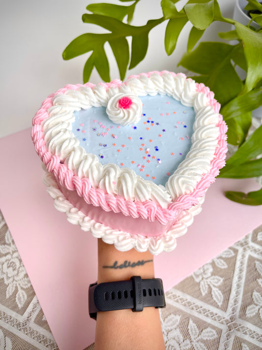 Blue Skies Blush Cake