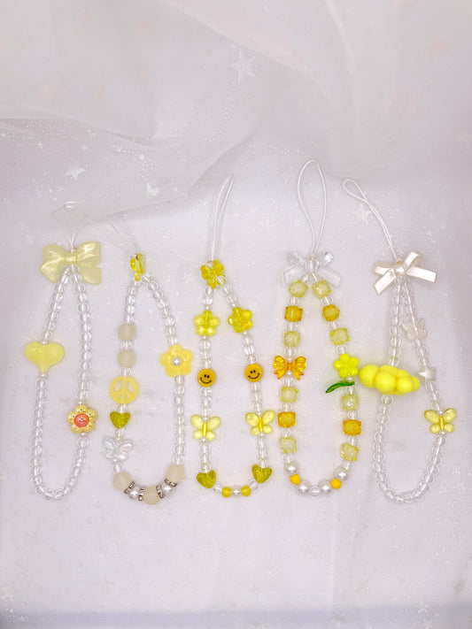 Yellow Wristlet Phone Strap