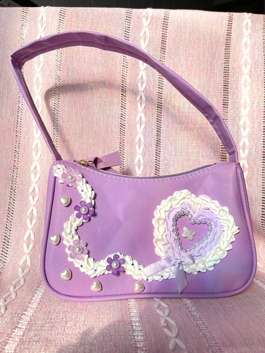 💜🎀 Purple Fake Cake Purse