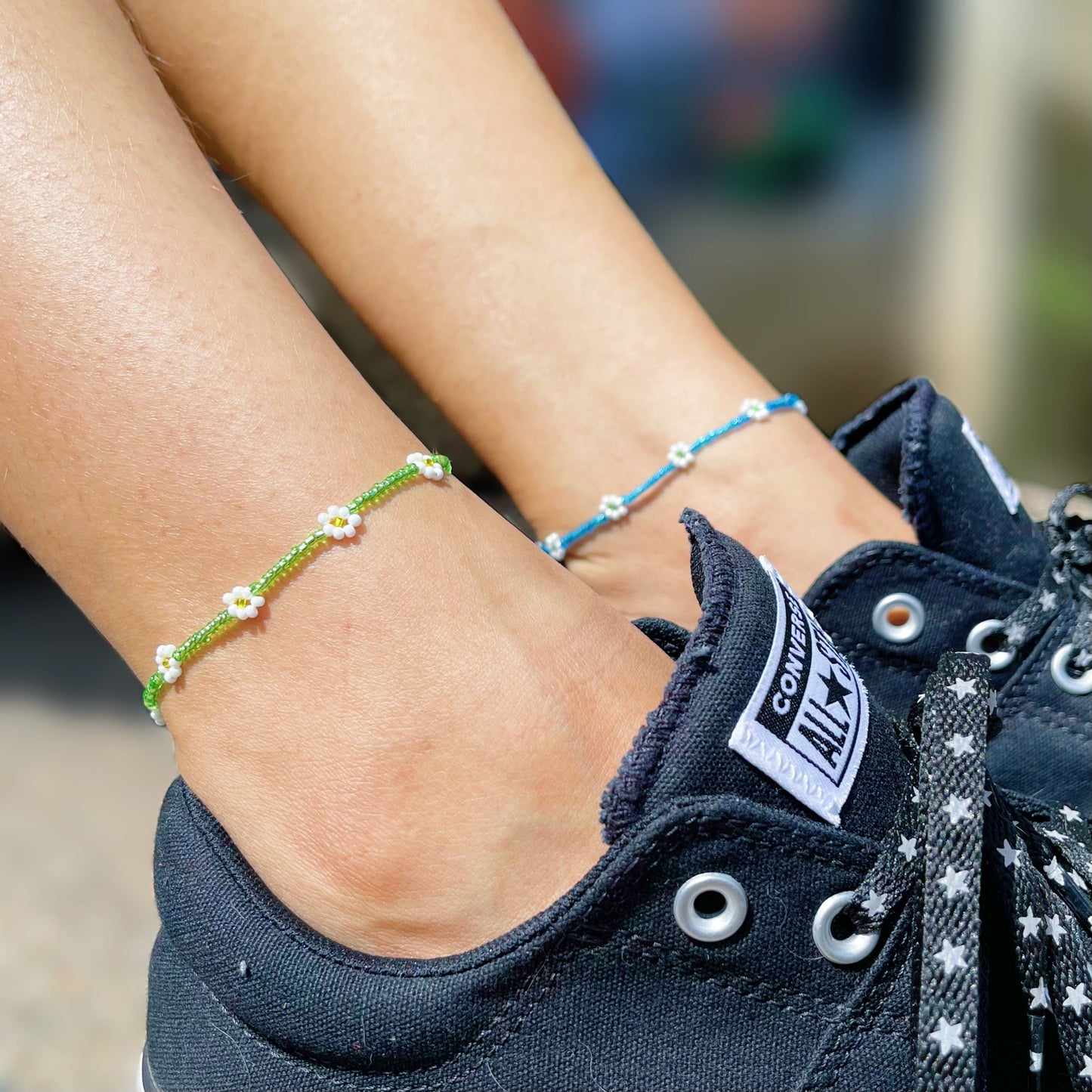 🌸 FLOWER BEADED ANKLET CUSTOM 🌷